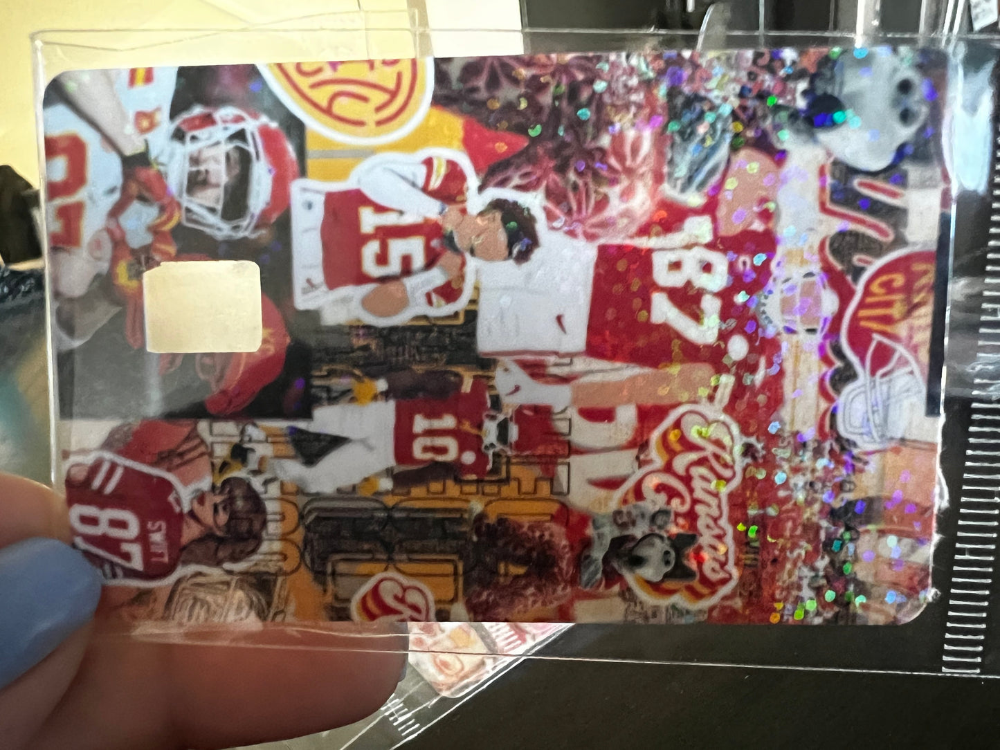 Debit card skin with card trader chip slot