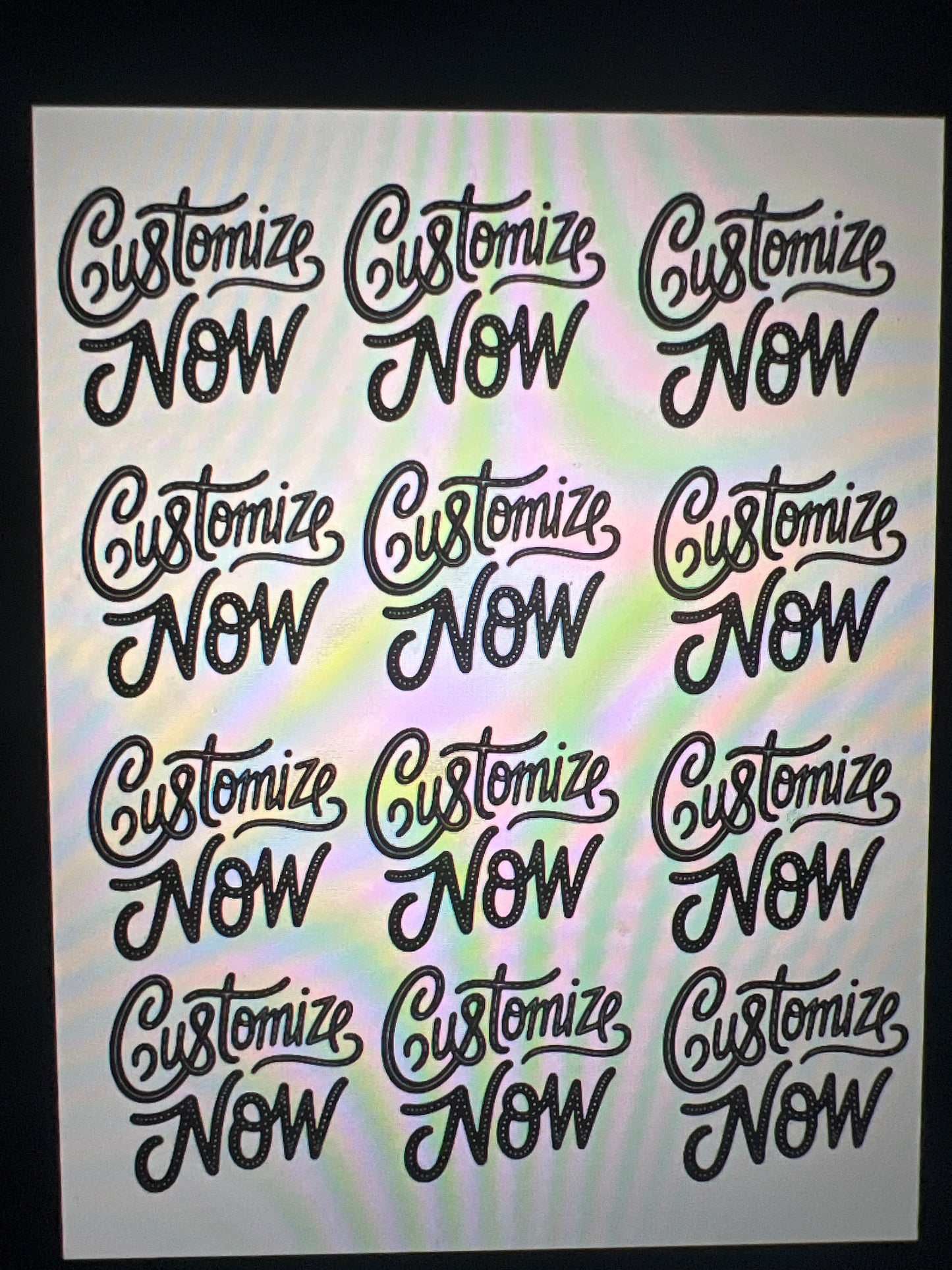 Custom sticker sheet