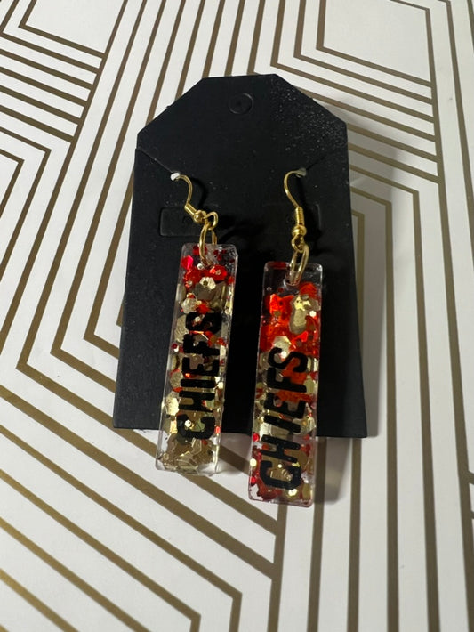Dangling hook KC earrings