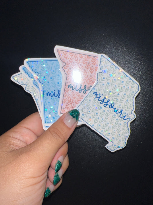 Floral Missouri sticker