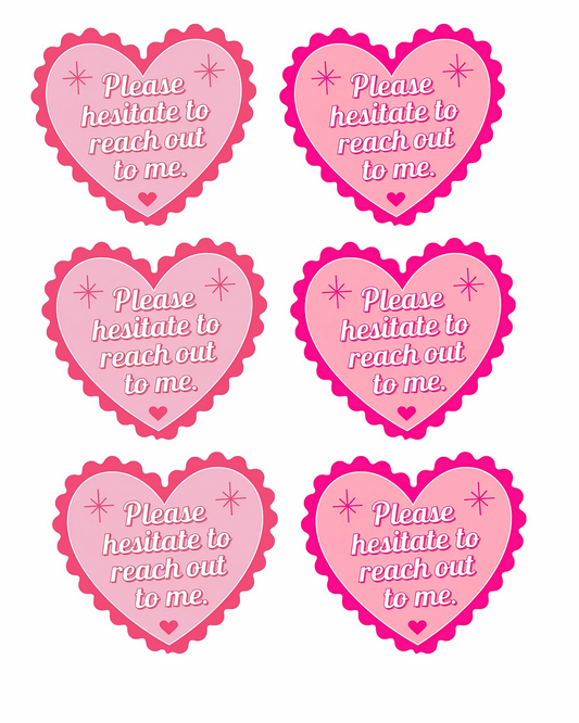 Please hesitate sticker