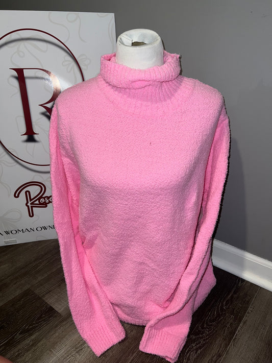 Pink turtle neck sweater