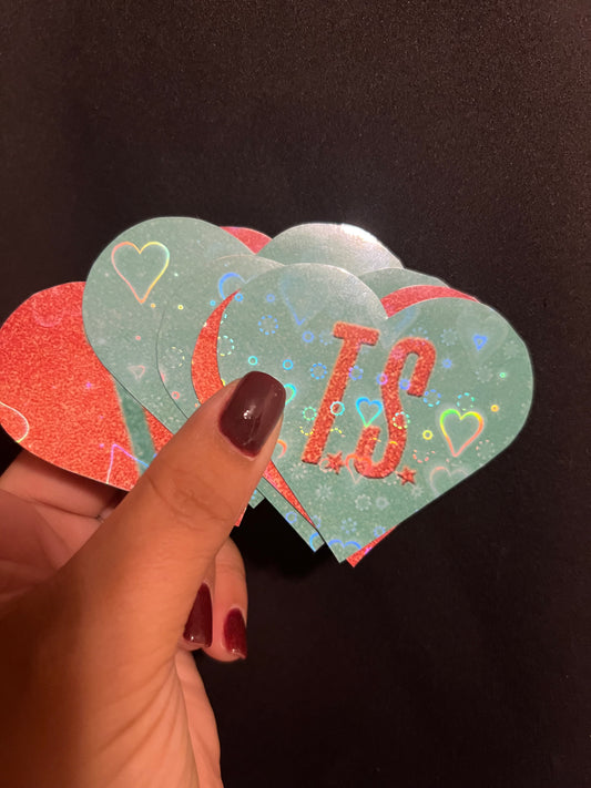 Ts heart sticker