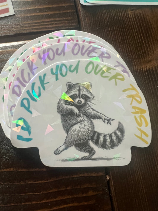 You over trash sticker