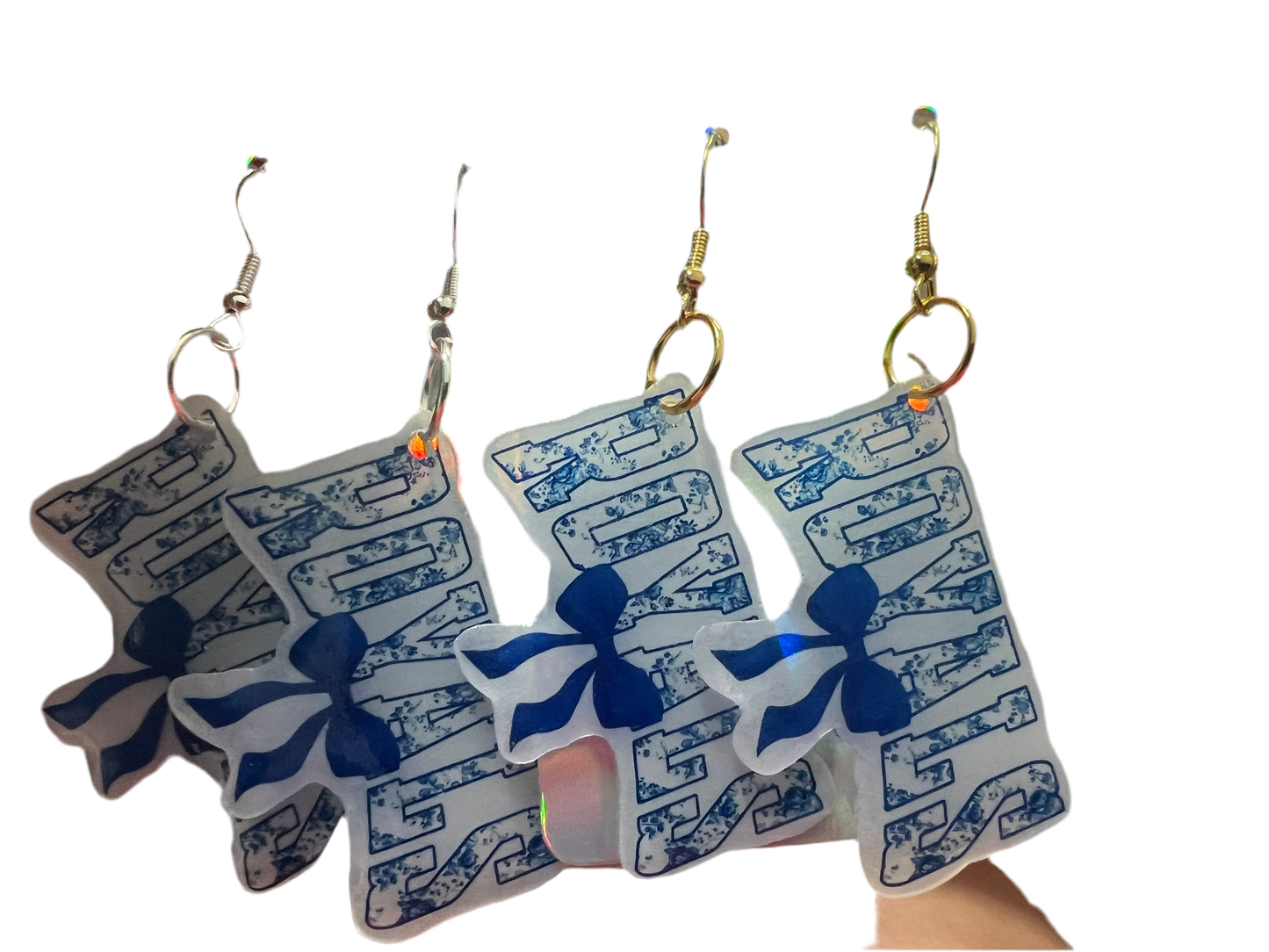 KC baseball earrings