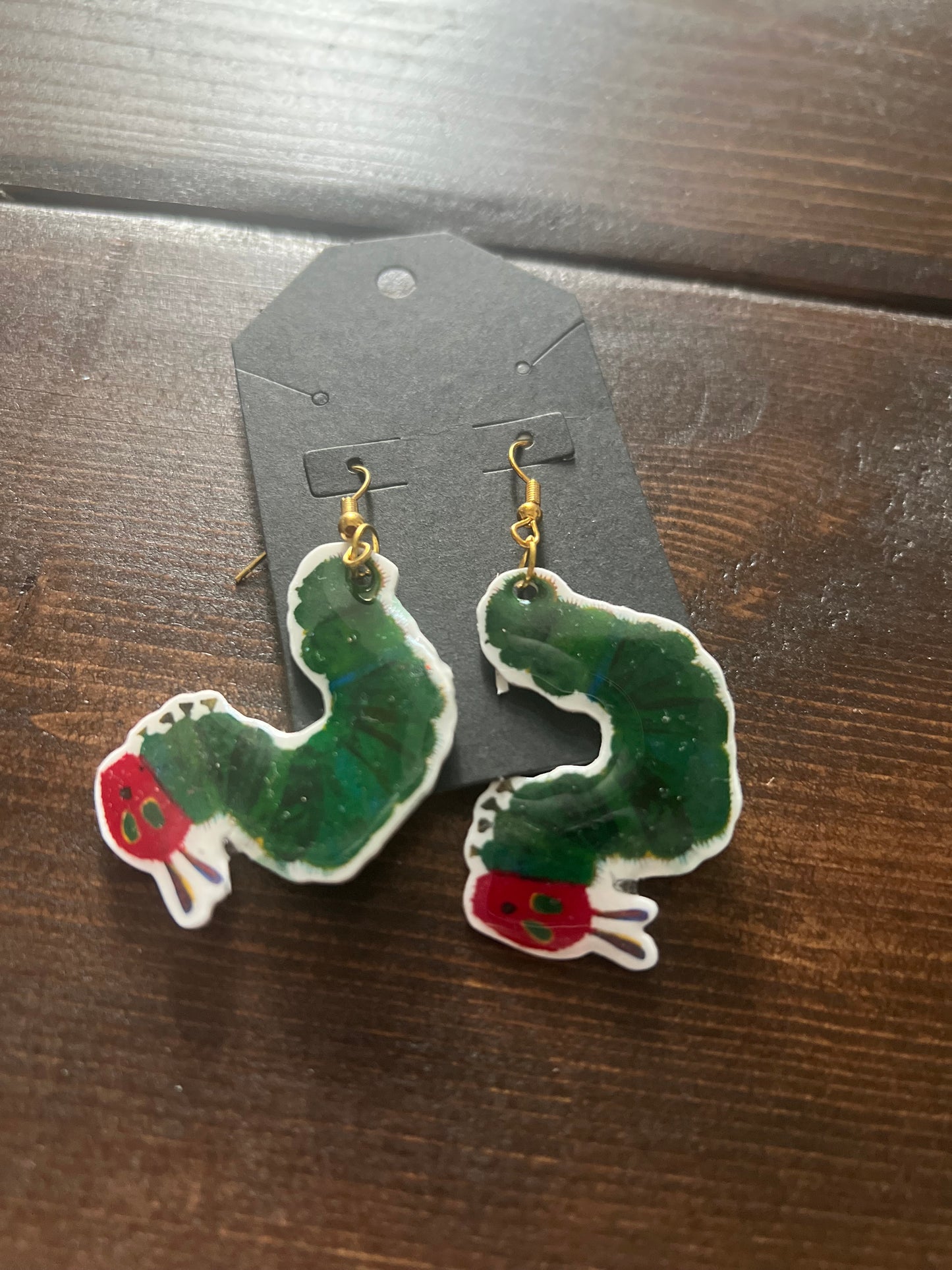 Caterpillar hook earrings