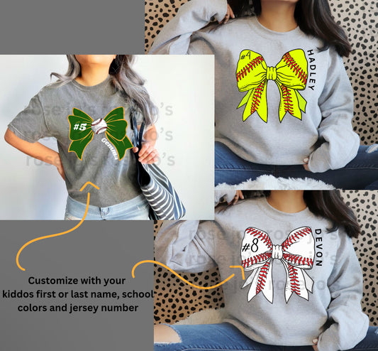 Baseball field bow customizable