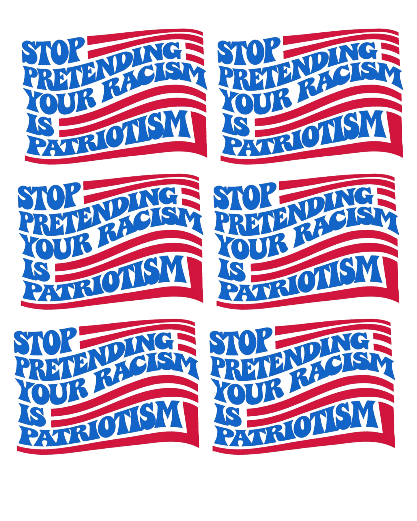 Stop pretending sticker