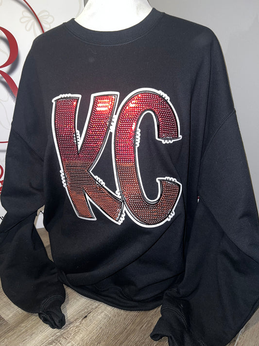 KC sequins patch sweatshirt