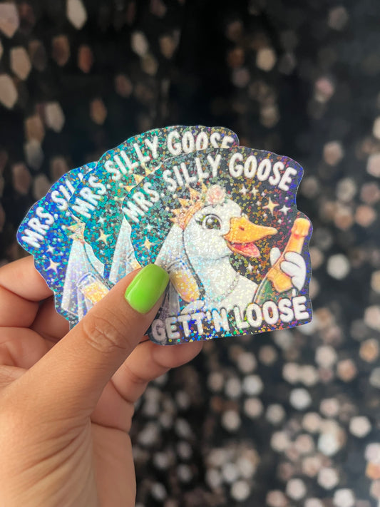 Mrs silly goose sticker