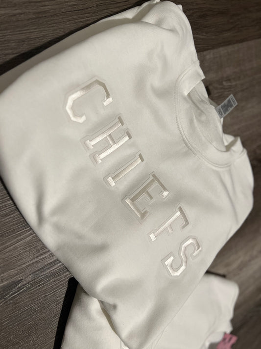 PRE ORDER Embroider patch football sweater