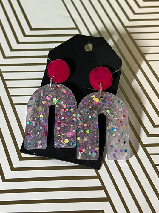 Barbie glitter earrings