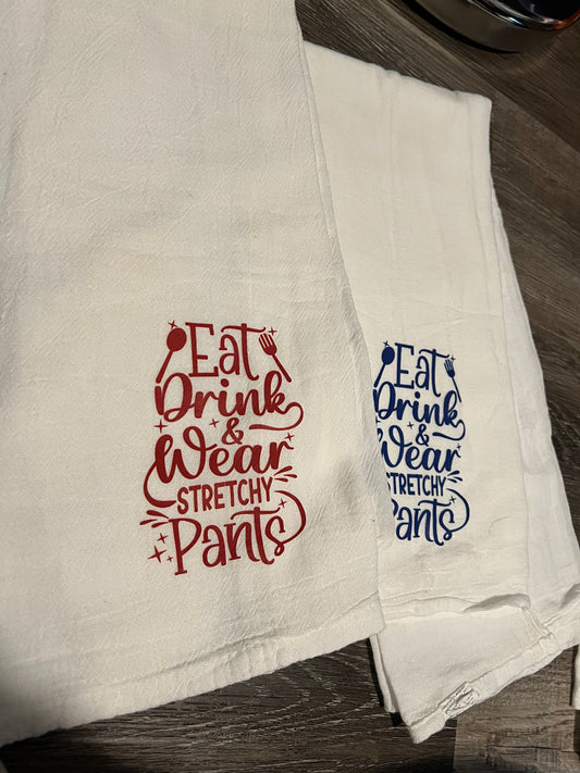 Eat, drink kitchen towel