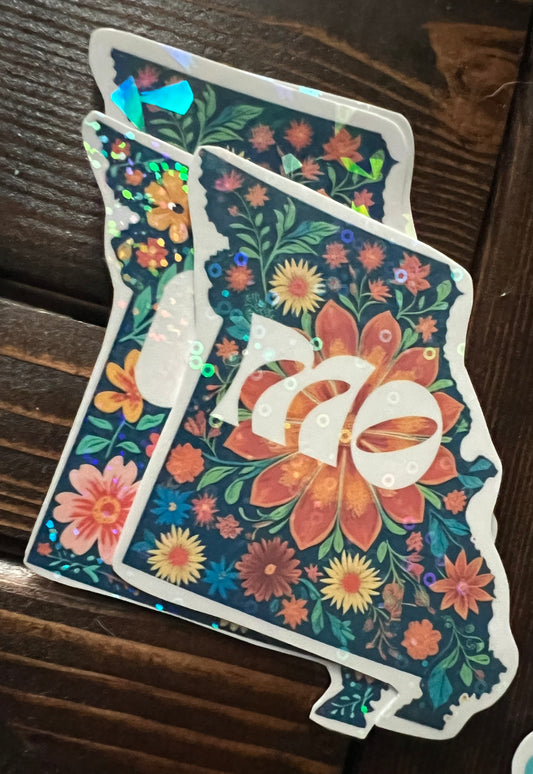MO floral sticker