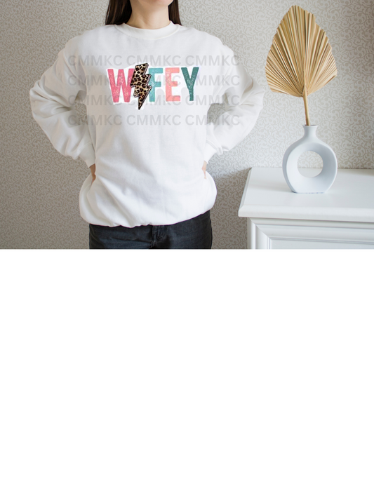 Colorful Wifey Sweatshirt
